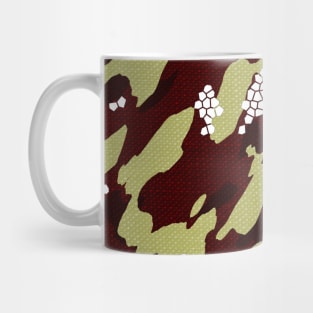 Camouflage - khaki and maroon Mug